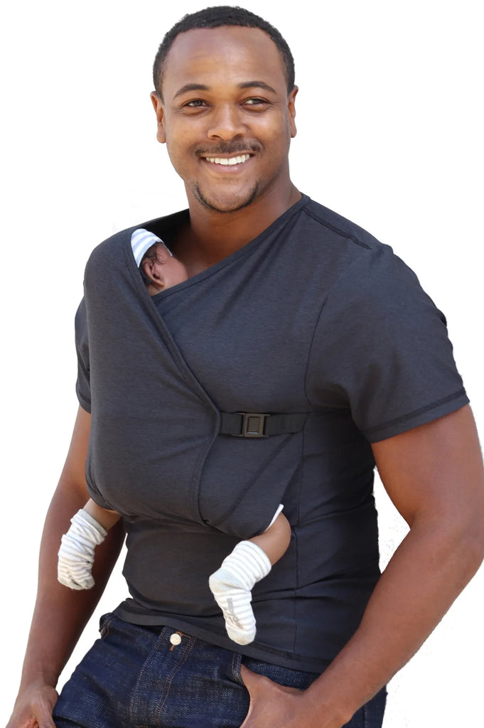 Black - Men's Newborn Baby Carrier - second