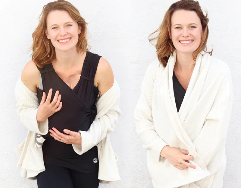 Basic Black Women's Carrier & Waffle Weave Cardigan Bundle - second