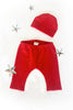 Baby Pants & Hat - Newborn Set | Red Waffle - second